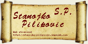 Stanojko Pilipović vizit kartica